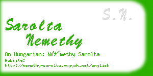 sarolta nemethy business card